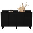 Ver imagem 1 de Balcao com Tampo 4 Portas 1 Gaveta 160 cm Grecia Preto Rudk