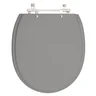 Assento Sanitario Poliester Village Cinza Vip para vaso Deca - 1