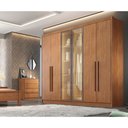 Ver imagem 1 de Guarda Roupa Rizon Glass 6 Portas 6 Gavetas com Espelho Reflecta Novo Horizonte