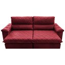 Ver imagem 5 de Sofá Retrátil e Reclinável 2,75m Molas Ensacadas Cama inBox Big Home com Bordado 3D Velusoft