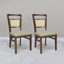 Ver mais imagens de Kit 2 Cadeira Decorativa Ivory Tela Natural Pes Madeira Pinhao Nacc