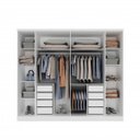 Ver imagem 4 de Quarto Casal Completo com Cama Mônaco e Guarda Roupa 6 Portas 8 Gavetas Sevilla Branco