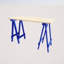 Ver imagem 2 de Escrivaninha Mesa Escritório Cavalete Madeira Macica Ms Colors