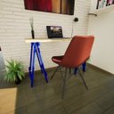 Ver imagem 5 de Escrivaninha Mesa Escritório Cavalete Ms Colors 120cm Azul E Natural
