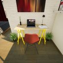 Ver imagem 6 de Escrivaninha Mesa Escritório Cavalete Madeira Macica Ms Colors