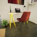 Ver imagem 4 de Escrivaninha Mesa Escritório Cavalete Madeira Macica Ms Colors