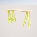 Ver imagem 2 de Escrivaninha Mesa Escritório Cavalete Madeira Macica Ms Colors