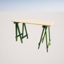 Ver imagem 3 de Escrivaninha Mesa Escritório Cavalete Ms Colors 120cm Verde E Natural