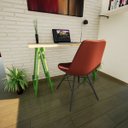 Ver imagem 5 de Escrivaninha Mesa Escritório Cavalete Ms Colors 120cm Verde E Natural