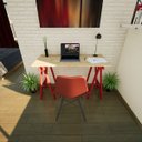 Ver imagem 6 de Escrivaninha Mesa Escritório Cavalete Madeira Macica Ms Colors