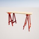 Ver imagem 2 de Escrivaninha Mesa Escritório Cavalete Madeira Macica Ms Colors