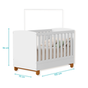 Ver imagem 7 de Quarto de Bebe Berço Americano + Comoda Infantil Apolo Branco Fosco