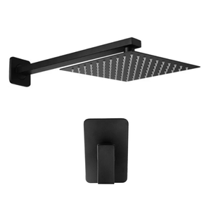 Kit Ducha Chuveiro Acabamento Registro Misturador Preto