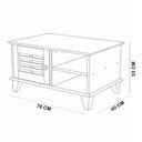Ver mais imagens de Kit Aparador para Sala de Estar 90cm com Mesa de Centro 1 Porta Madeira Maciça Aton S05 Ipê - Lyam