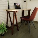 Ver imagem 1 de Escrivaninha Mesa Escritório Cavalete Madeira Macica Ms Colors