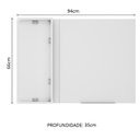 Ver imagem 2 de Armário Aéreo de Canto Madesa Stella 1 Porta Branco Cor:Branco