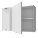 Ver imagem 4 de Armário Aéreo de Canto Madesa Stella 1 Porta Branco Cor:Branco