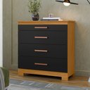 Ver imagem 1 de Cômoda 90cm 4 Gavetas - Ssx Multicoisas