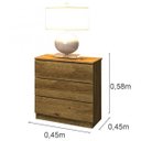 Ver imagem 7 de Quarto Casal Completo com Cama, Mesa de Cabeceira 3 Gavetas e Guarda-Roupa Chicago Tcil Móveis