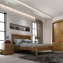 Ver imagem 1 de Quarto Casal Completo com Cama, Mesa de Cabeceira 3 Gavetas e Guarda-Roupa Chicago Tcil Móveis