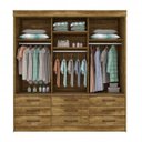 Ver imagem 4 de Quarto Casal Completo com Cama, Mesa de Cabeceira 3 Gavetas e Guarda-Roupa Chicago Tcil Móveis