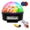 Globo Luz de Festa Bluetooth Rgb 6 Cores Bola Maluca Magic - 5