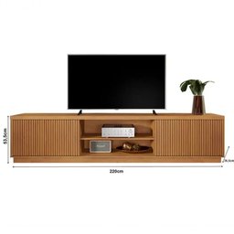 Rack para Tv até 75\" 2 Portas 2 Nichos 2,20 Valencia Naturalle - Mavaular - 2 Rack para Tv até 75\" 2 Portas 2 Nichos 2,20 Valencia Naturalle - Mavaular - 2