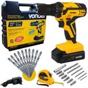 Ver imagem 1 de Furadeira e Parafusadeira Bateria 12v Bivolt Pfv 012 com Kit Brocas, Bits e Trena Vonder-bivolt
