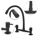 Ver imagem 2 de Torneira Misturador Cozinha Gourmet Mesa All Black Luxo 1/4v