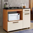 Ver imagem 2 de Kit Balcão para Cooktop Cozinha Kaiki Violeta Nature/off White com Fogão Cooktop 5 Bocas Itatiaia Es