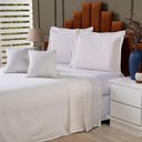 Ver imagem 1 de Colcha Cobre Leito Solteiro 4p Tecido Rústico Topázio com Capa de Almofada Palha