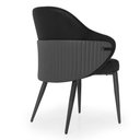 Ver imagem 6 de Kit 4 Cadeiras de Jantar Estofada Milano Design Italiano com Encosto Ergonômico - Preto/cinza