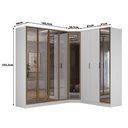 Ver imagem 3 de Guarda Roupa Modulado 8 Portas com Reflecta e Led 100% Mdf Cor:branco