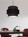 Ver imagem 6 de Lustre para Sala de Jantar Vivare Md-4393 Cúpula em Tecido 45cm Lustres Vivare Preto Bivolt
