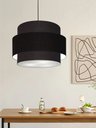 Ver imagem 4 de Lustre para Sala de Jantar Vivare Md-4393 Cúpula em Tecido 45cm Lustres Vivare Preto Bivolt