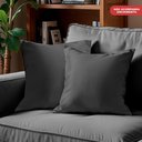 Ver imagem 4 de Kit 2 Capas de Almofadas Velusoft Cinza 45x45cm cama inbox