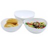 Saladeira Triangular Essential 2,5l Branco Tigela de Plástico Bacia Pipoca Pote Sobremesa Coza - 5