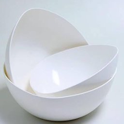 Saladeira Triangular Essential 2,5l Branco Tigela de Plástico Bacia Pipoca Pote Sobremesa Coza - 4