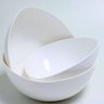 Saladeira Triangular Essential 2,5l Branco Tigela de Plástico Bacia Pipoca Pote Sobremesa Coza - 4