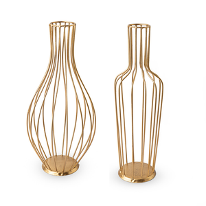 Kit 02 Porta Rolha Decoração em Ferro Estilo Moderno Dourado