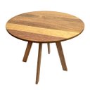 Ver imagem 2 de Mesa Eiffel Industrial 90 Cm Madeira Maciça Natural e Ferro Preto