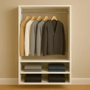 Ver imagem 2 de Closet Armário com Cabide e Sapateiro Estante Supenso Aberto Mdf