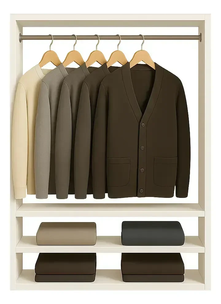 Ver imagem 4 de Closet Armário com Cabide e Sapateiro Estante Supenso Aberto Mdf