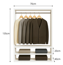 Ver imagem 5 de Closet Armário com Cabide e Sapateiro Estante Supenso Aberto Mdf