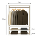 Ver imagem 5 de Closet Armário com Cabide e Sapateiro Estante Supenso Aberto Mdf