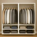 Ver imagem 3 de Closet Armário com Cabide e Sapateiro Estante Supenso Aberto Mdf