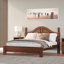 Ver imagem 1 de Cama Casal Queen Clássica 1,60 Linha Ouro Madeira Maciça 2260wn Café Finestra
