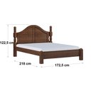 Ver imagem 2 de Cama Casal Queen Clássica 1,60 Linha Ouro Madeira Maciça 2260wn Café Finestra