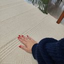 Ver imagem 3 de Tapete Artesanal Beira Cama Kilim Maya Marfim 60 x 90