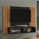 Ver imagem 6 de Painel Suspenso Tv 48 Pol 120 Cm Navi Preto Fosco Ripado Bechara